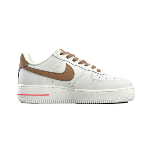 Nike Air Force 1 07 Low White Brown (Белые с коричневым)