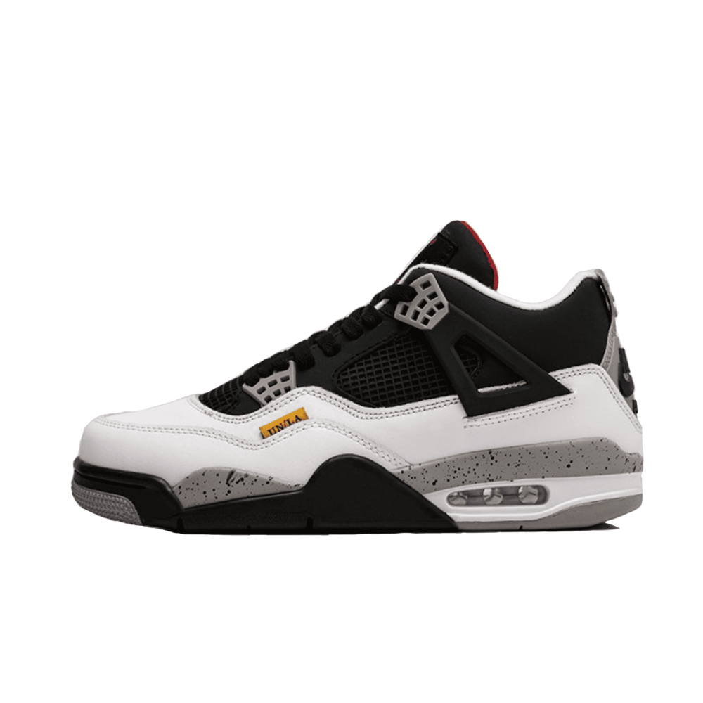 Nike Air Jordan 4 Retro Black White street look.ru