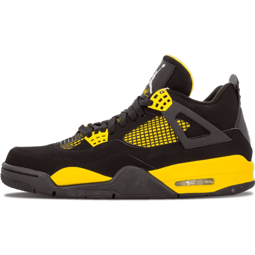 Nike Air Jordan 4 Retro Thunder Yellow (Черные)