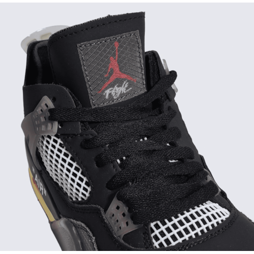 Nike Air Jordan 4 Retro Off White Bred (Черные)